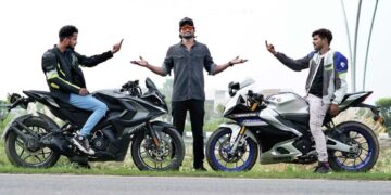 Bajaj Pulsar RS200 vs Yamaha R15 M Long Drag Race