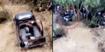 Maruti Gypsy Off-Road Passenger Thrown Out