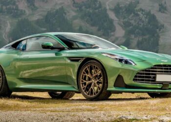 aston Martin db12 studio image front three quarters