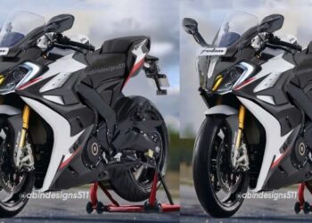 bajaj pulsar rs400 front three quarters rendering