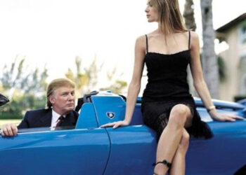 Donald trump girl car