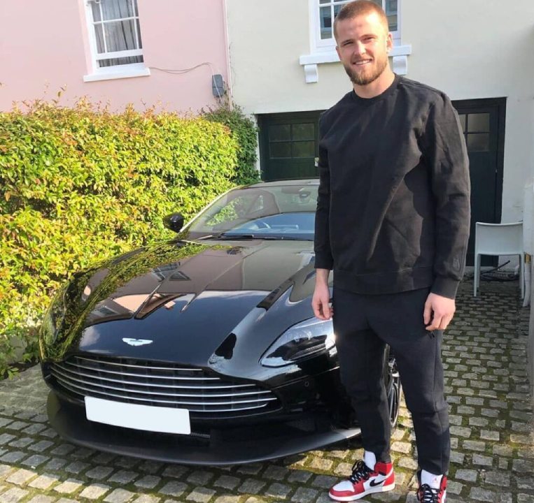 Eric Dier with his Aston Martin DB11