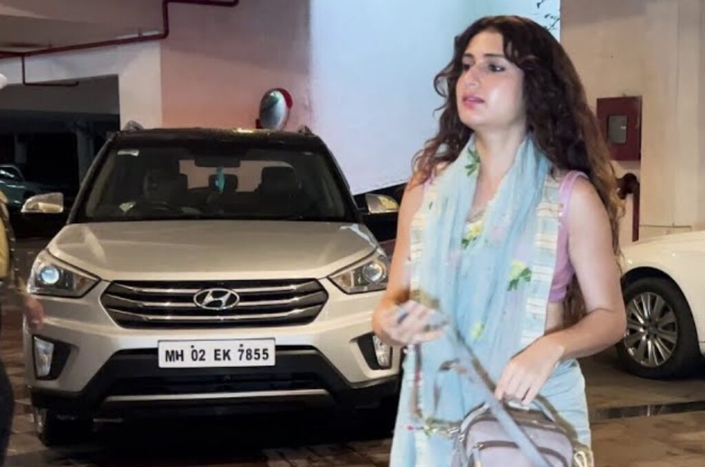 Fatima Sana Sheikh with Hyundai Creta