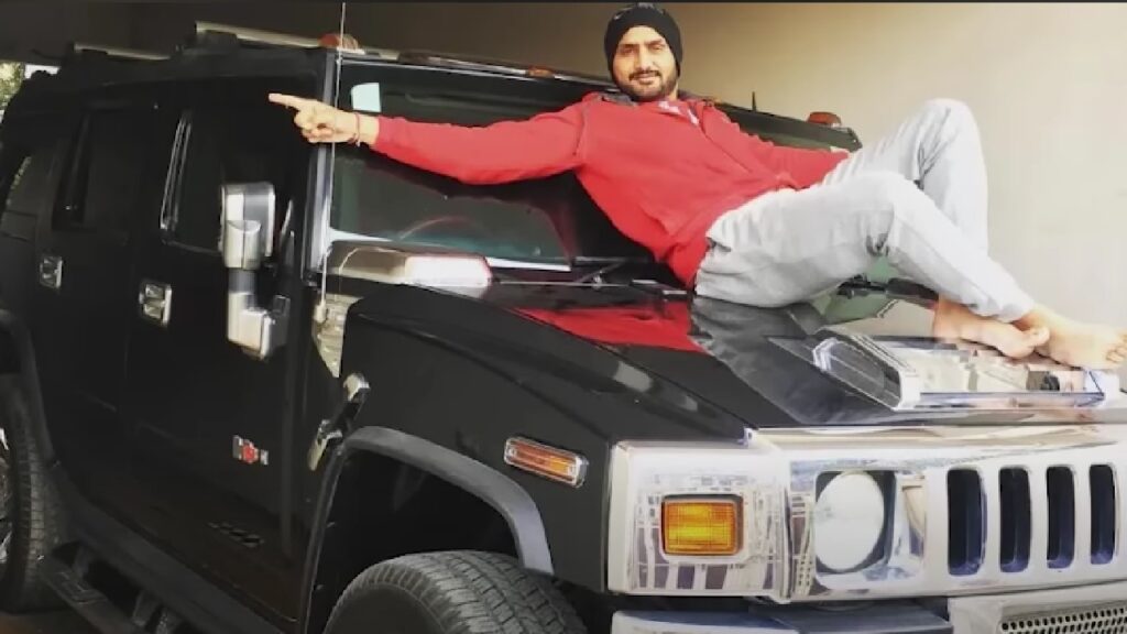 Harbhajan Singh with His Hummer