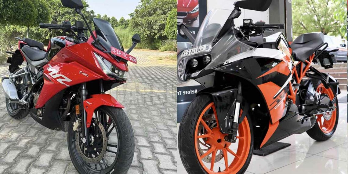 hero karizma xmr vs ktm rc200 comparison