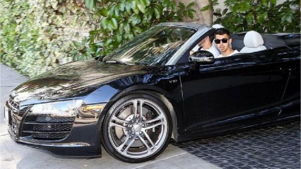 Joe Jonas in His Audi R8 Spider
