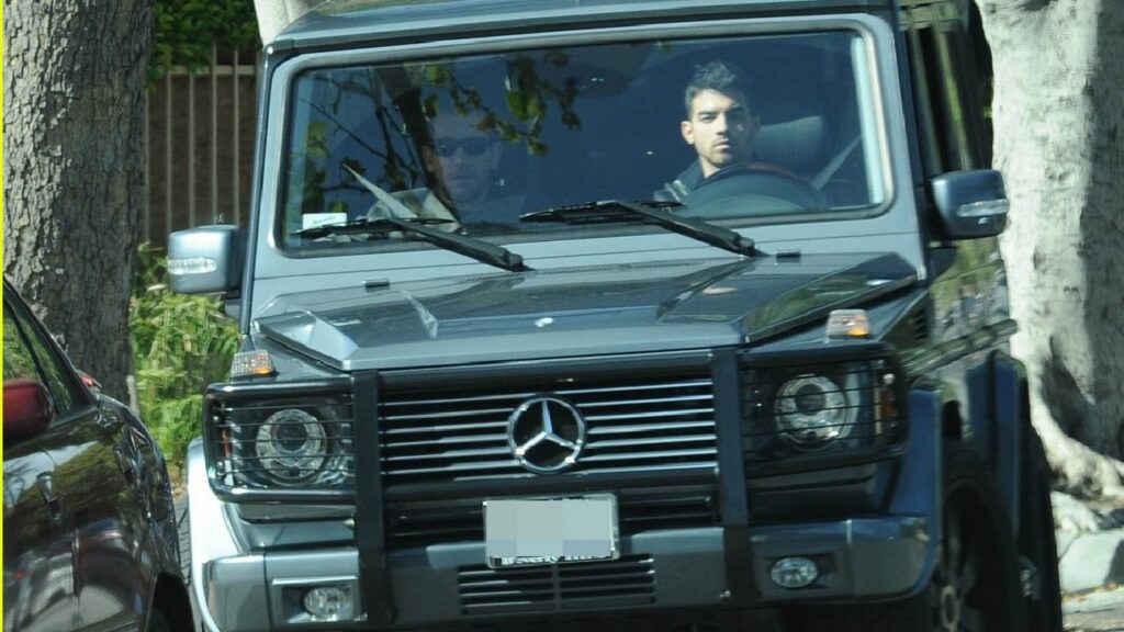 Joe Jonas in His Mercedes Amg G63