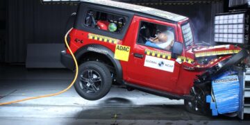 mahindra thar safety rating