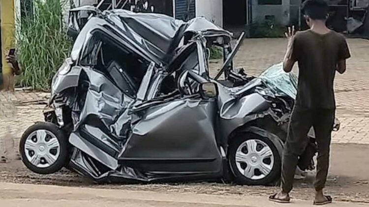 Maruti Wagonr Accident Mangalore
