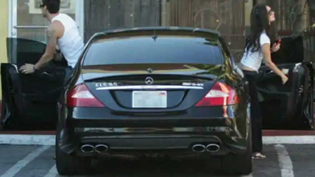 Megan Fox in her Mercedes-Benz SLC 55 AMG