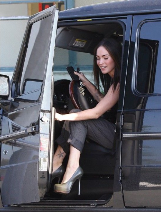 Megan Fox in her Mercedes-Benz AMG G63