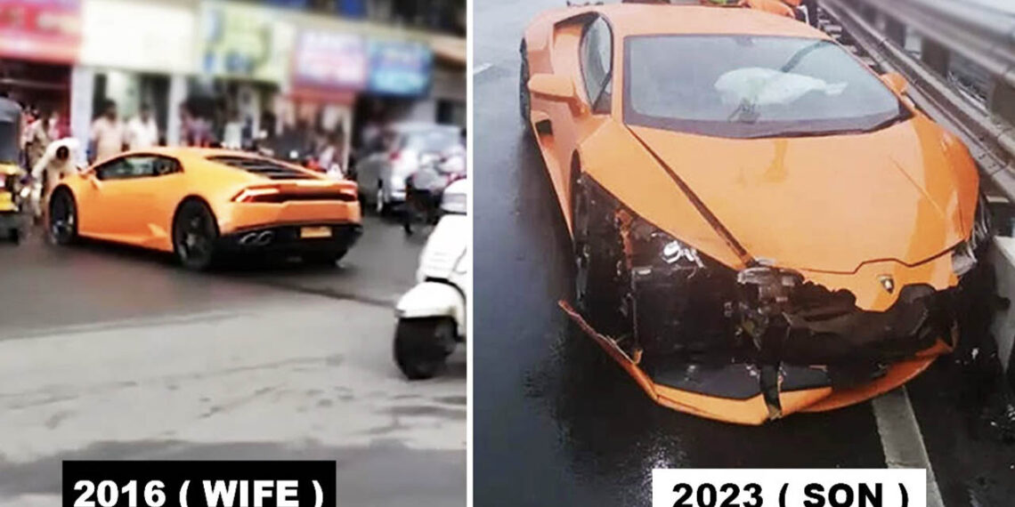 mla lamborghini wife son accident