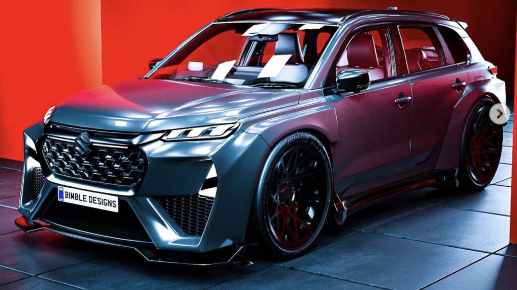 modified maruti grand vitara wide body kit front three quarters