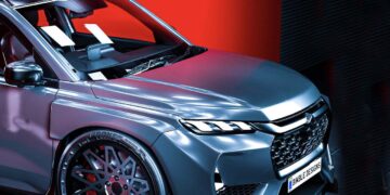 modified maruti grand vitara wide body kit front view