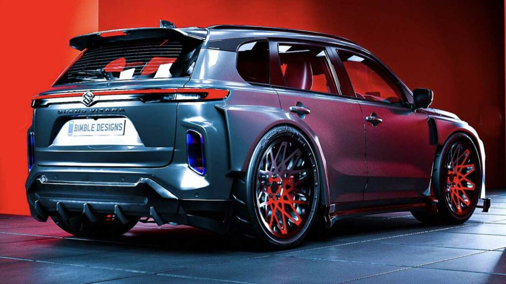 Modified Maruti Grand Vitara Wide Body Kit Rear Three Quarters