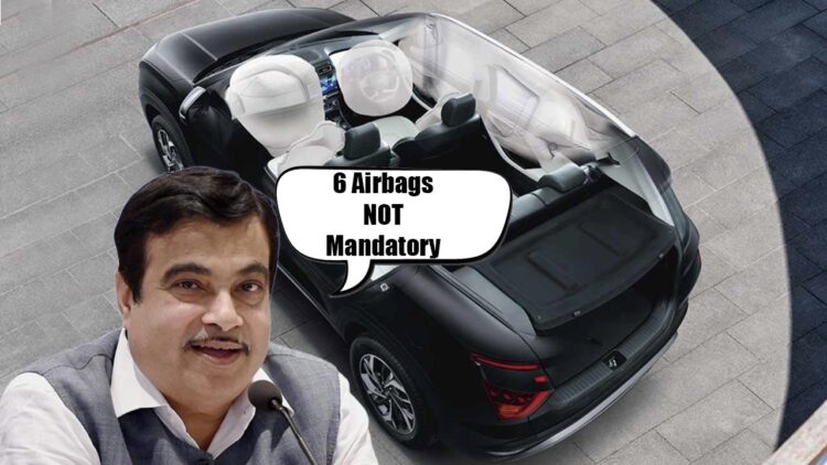 nitin gadkari 6 airbags not mandatory