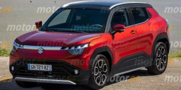 production-ready maruti suzuki evx front three quarers red colour rendering
