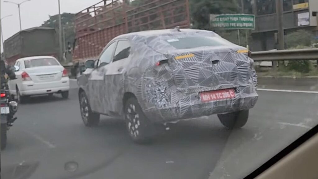 Production spec Tata Curvv Spy Image Rear Three Quarters