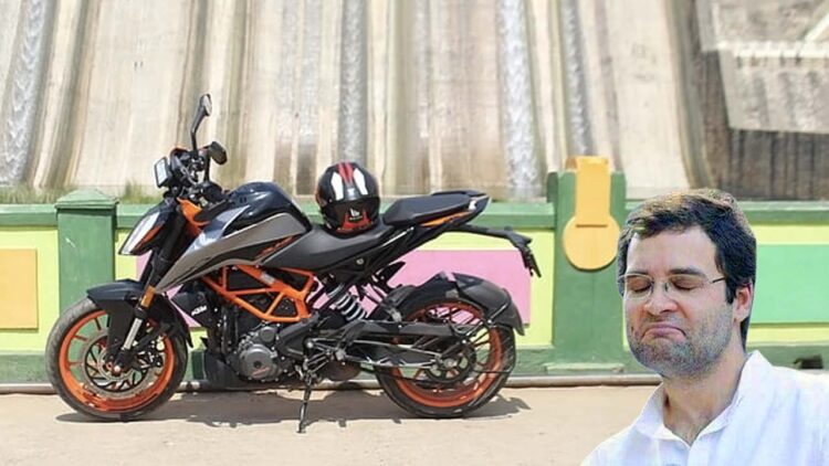 Rahul Gandhi Ktm Duke 390