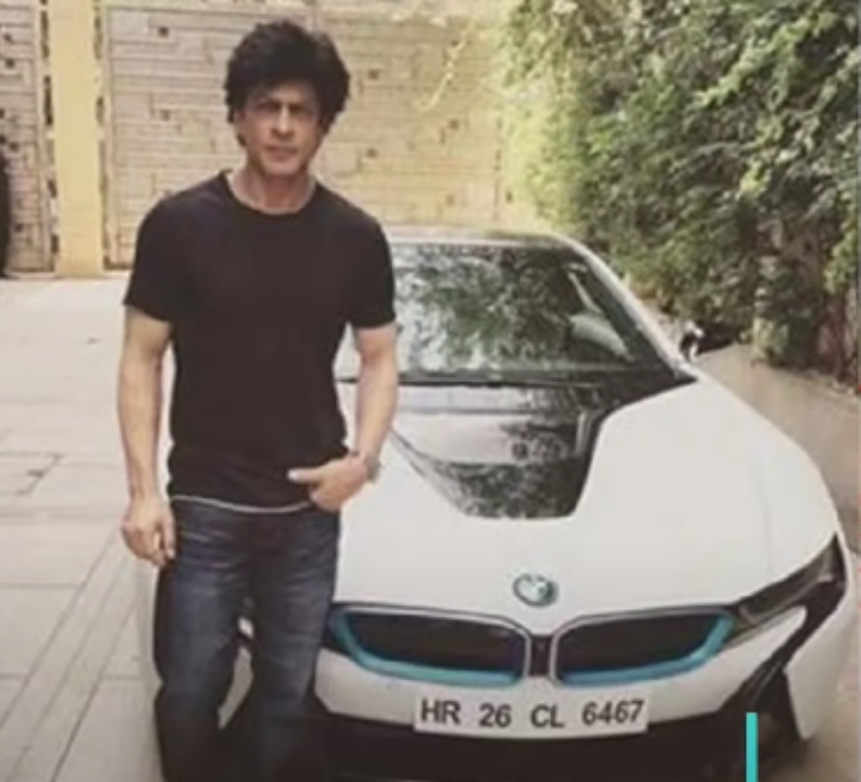 Shahrukh Khan with his BMW i8