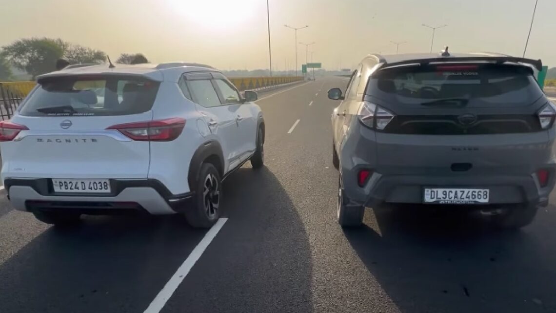 Tata Nexon Vs Nissan Magnite Drag Race