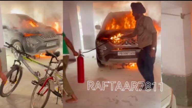 Tata Safari Catches Fire