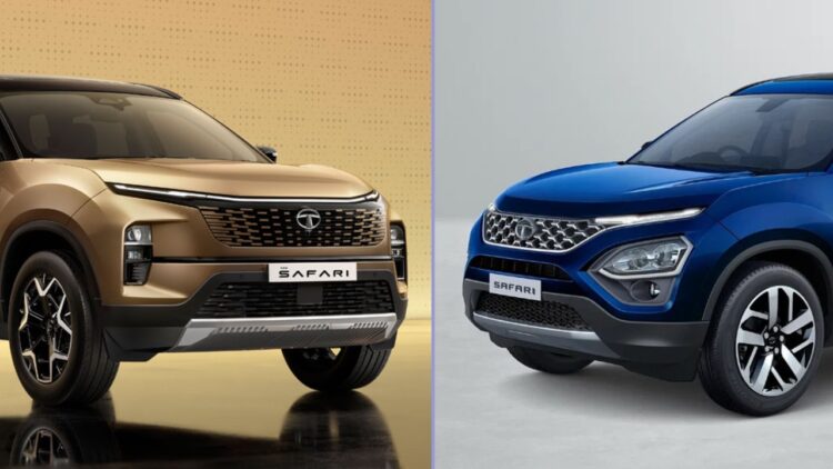 2023 new tata safari vs old model