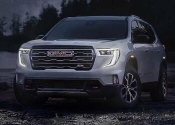 2024 gmc acadia front three quarters official image