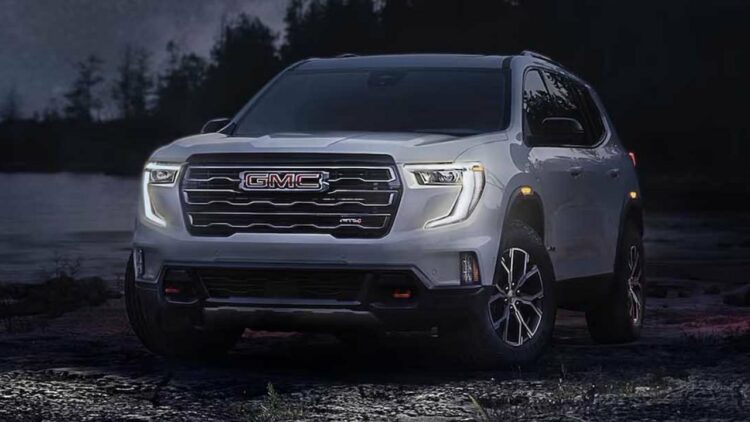 2024 gmc acadia front three quarters official image