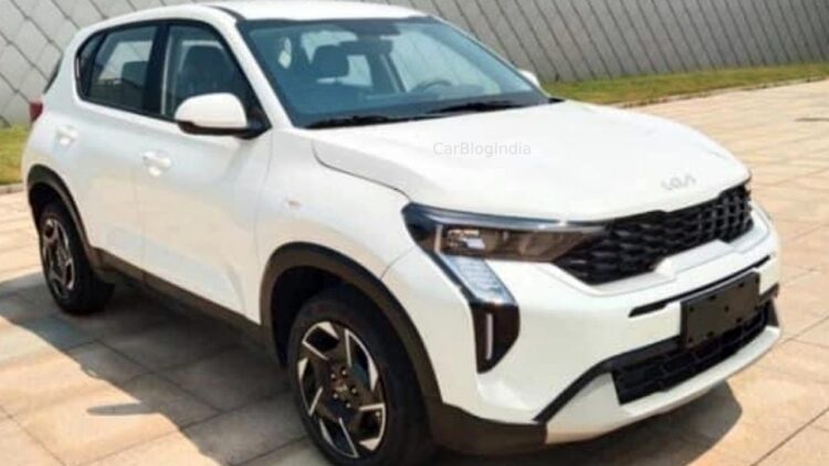 2024 kia sonet facelift front three quarters