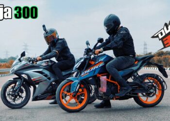 KTM Duke 390 vs Kawasaki Ninja 300 Drag Race