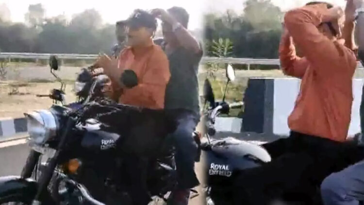 Adhir Ranjan Chowdhury Rides Royal Enfield Without Hetmet