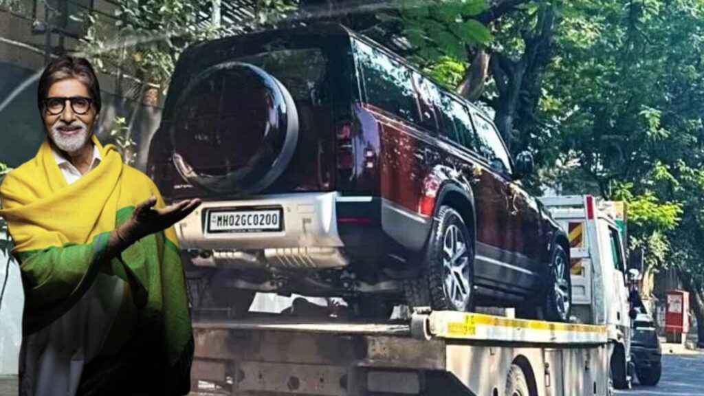 Amitabh Bachchan Sedona Red Land Rover Defender 130