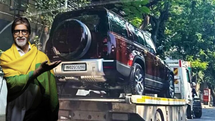 Amitabh Bachchan sedona red Land Rover defender 130