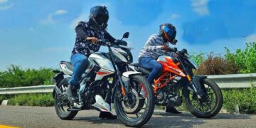 Bajaj Pulsar N150 vs KTM Duke 125 Drag Race