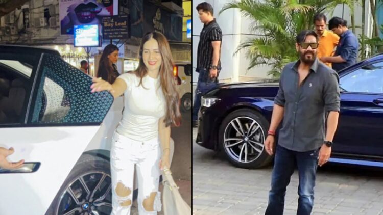 Kim Sharma Ajay Devgn Bmw I7