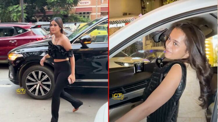 Nia Sharma in Volvo Xc90 and Tejasswi Prakash in Audi Q7