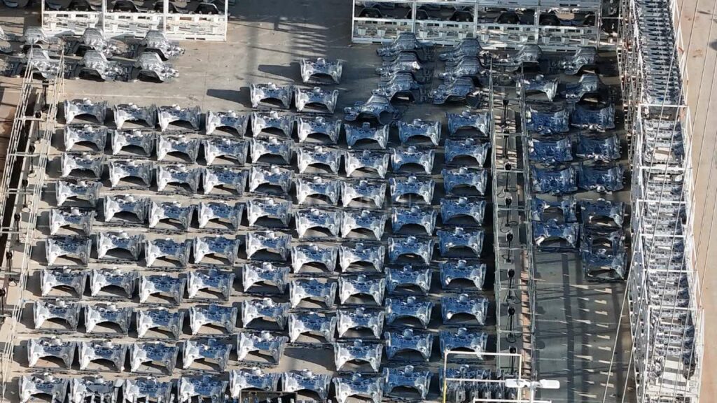 Tesla cybertruck castings giga factory california