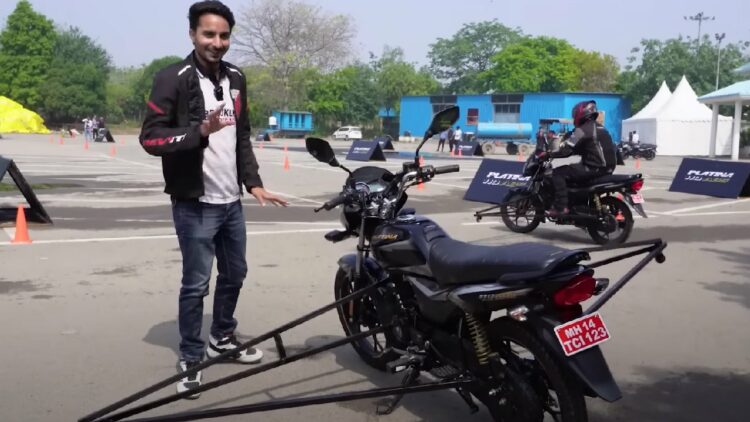 Bajaj Platina 110 Abs Vs Non abs Brake Test