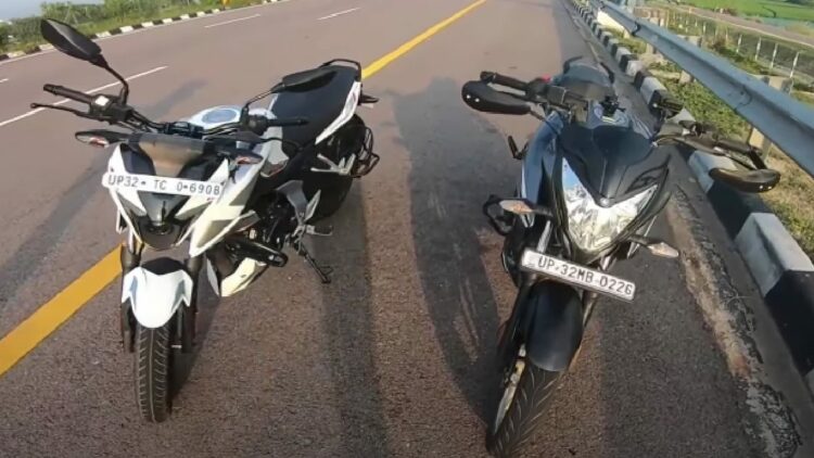 Bajaj Pulsar N150 vs NS160 Drag Race
