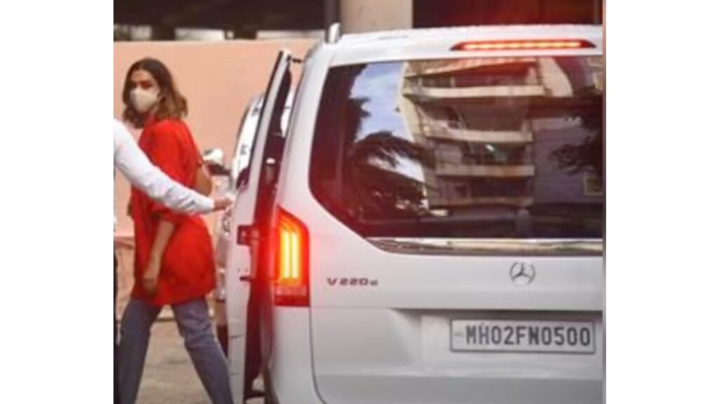 Deepika Padukone with Mercedes benz V class