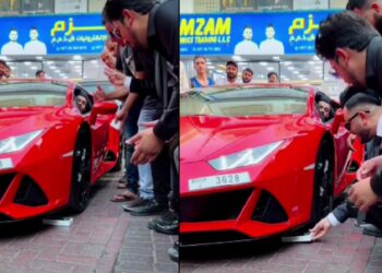 Dubai Man Drives Lamborghini over iPhone 15