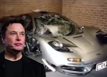 elon musk mclaren f1 crashed