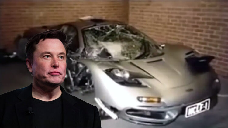 Elon Musk Mclaren F1 Crashed
