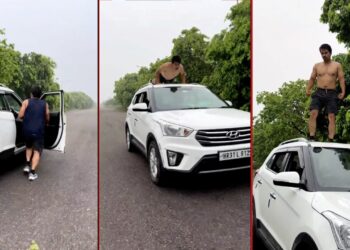 fitness instructor pushups roof driverless hyundai creta