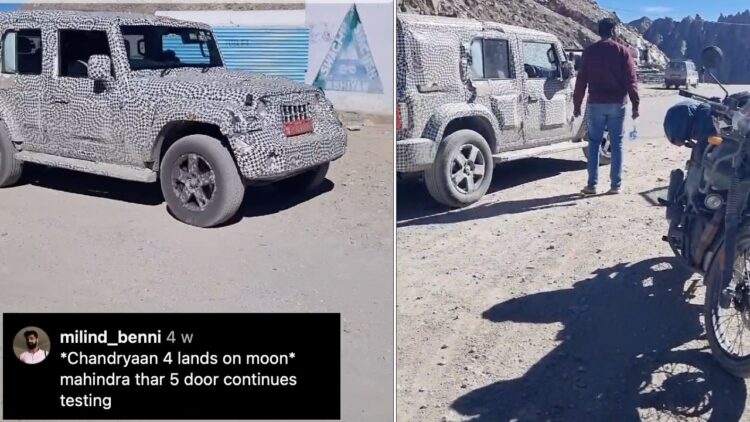mahindra thar 5-door front rear high altitude testing