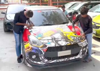 Police Seize Maruti Swift with Graffiti Wrap