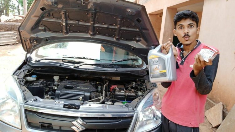 maruti wagon r engine oil change