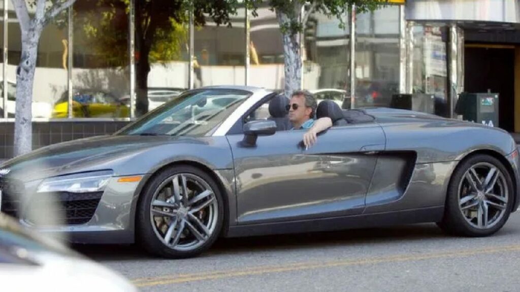Matthew Perry with Audi R8 Spyder