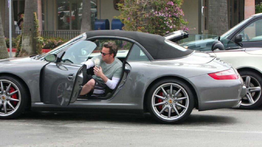 Matthew Perry with Porsche 911 Carrera Convertible